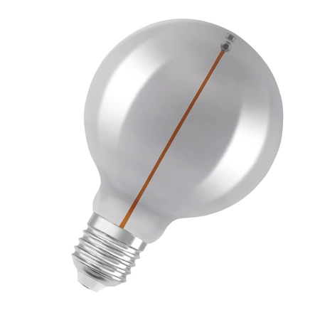 LED Dekorative Glühbirne G95 Sphere E27 2.2W = 6W 60lm 1800K Warm 320° Smoked Filament Vintage 1906 Osram