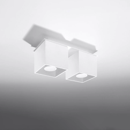 QUAD 2 2xGU10 Halogen-Anbauleuchte Minimalist Weiß SOLLUX