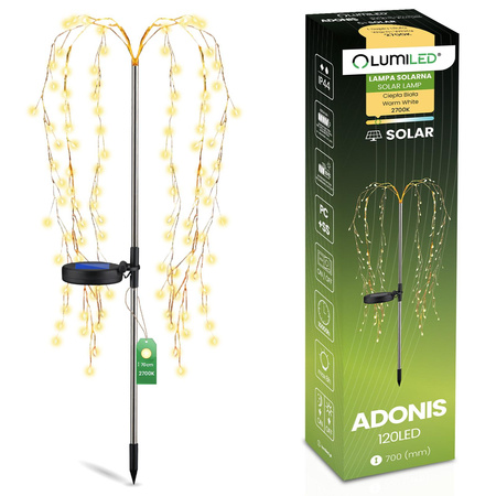 ADONIS 3000K LED Solar Garten Lampe Angetrieben Dekorativer Baum LUMILED