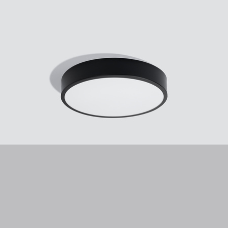 Deckenleuchte Plafond ONYX 40 LED 23W 3000K 1890lm Schwarz Minimalistisch SOLLUX