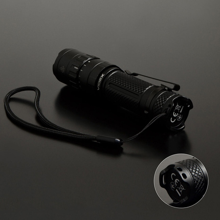 Wiederaufladbare LED-Hand-Taschenlampe 20W 1700lm 5 Modi USB-C Wasserdicht IP68 Videx