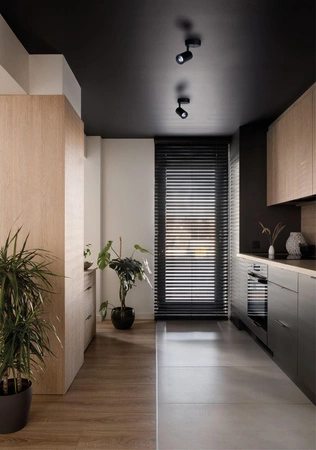 IRIS 8994 Nowodvorski Wandleuchte schwarze LED-Wandleuchte beweglich Stahl + Glas minimalistisch