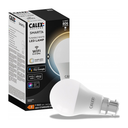 B22 SMART WiFi LED Lampe 9,4 806lm CCT TUYA CALEX