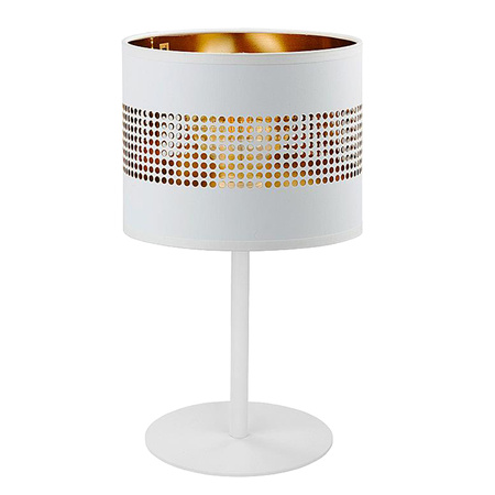 TAGO WHITE Weiß und Gold Modern E27 5056 TK Lighting Schreibtisch Nachttischlampe