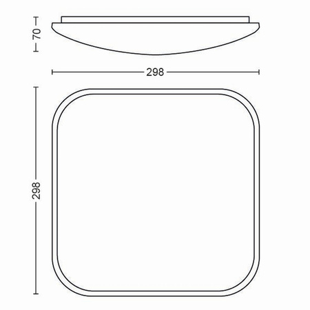 Plafond LED-Deckenleuchte CAVANAL 18W 2700K Dimmbar PHILIPS