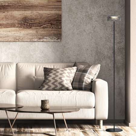 LED Dekorative Stehleuchte 2W 270lm 2700K Warm Schwarz IP44 Dimmbar Trypolis Sanico Goldlux