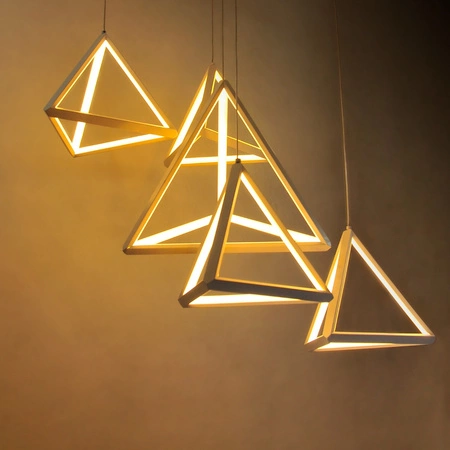 Deckenleuchte Kronleuchter 5x Dreiecke 80W 120cm - GOLDLUX (Polux)