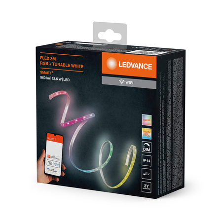 LED-Streifen für den Außenbereich 12.5W 740lm RGB CCT Dimmbar 3m SMART+ WiFi Flex Ledvance