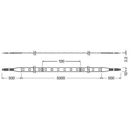 LED-Streifen 24V 67W 300LED RGB 10mm 5m Ledvance