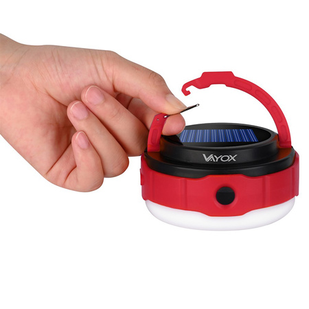 Wiederaufladbare Camping-Taschenlampe 500lm 3000K-6500K Solar USB-C Powerbank VA0100 VAYOX