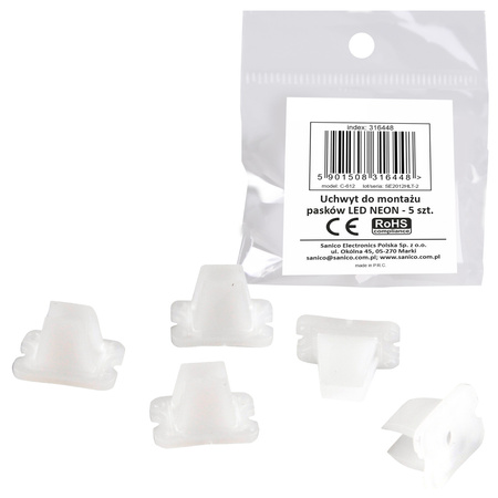 NEON LED-Streifenhalter 5 Stück