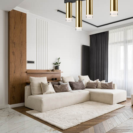 DIEGO Deckenleuchte 4xE27 Schwarz Gold LM-4.124/A Lamkur