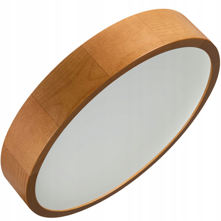 Jasmin Aufbau LED Deckenleuchten 2x E27 38cm rund Holz KANLUX