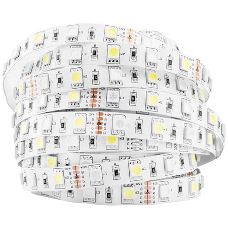 LED-Strip, LED-Streifen 12V 72W 300LED 5050 12mm 5m RGB + NB LUMILED