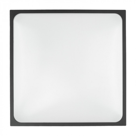 LED Plafond Deckenleuchte 2x E27 Schwarz Quadratisch Ecolight