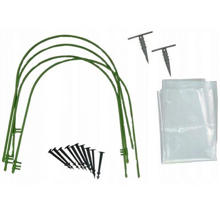 Mini-Gartengewächshaus-Folientunnel 1,8 x 10 m