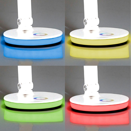 LED Tischlampe 7W 450lm 4000K Neutral RGB 120° Weiß Dimmbar Neptun Sanico Goldlux