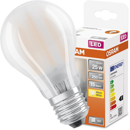 LED Leuchtmittel E27 A60 4W = 40W 470lm 2700K Wärme 320° OSRAM STAR Filament