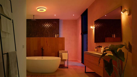 Plafond LED Xamento Deckenleuchte für Badezimmer Schwarz 33.5W 38cm IP44 CCT RGB PHILIPS HUE Bluetooth