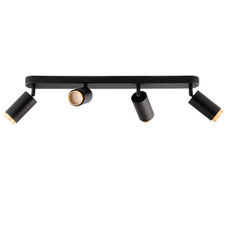 Reflektor-Deckenleuchte 4x GU10 ELIGIS Schwarz LUMILED