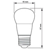 LED-Kugelbirne E27 P45 2,8W = 25W 250lm 2700K Warm PHILIPS