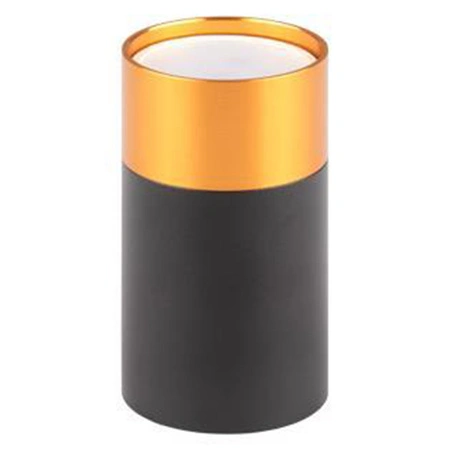 Aufputz Halogen Tuba Reflektor Spot GU10 Rund Schwarz Gold Clement Masterled