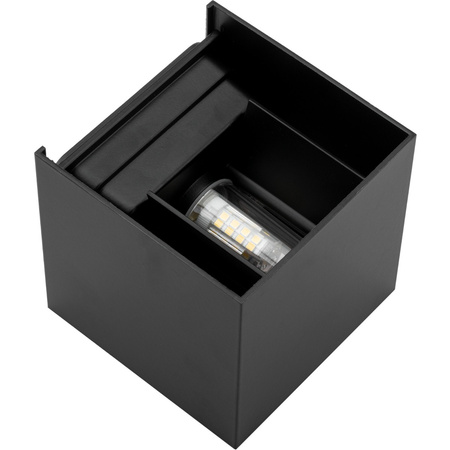 Gartenlampe LED-Wandlampe G9 Außenleuchte Schwarz oben/unten mit einstellbarem Beleuchtungswinkel Kira