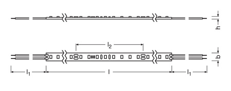 LED Streifen 24V 24W 350LED Warm 8mm 5m Ledvance