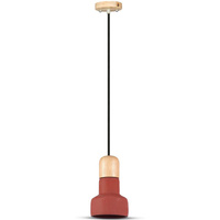 Hängeleuchte E27 Betonschirm rot D:125 VT-7125 V-TAC