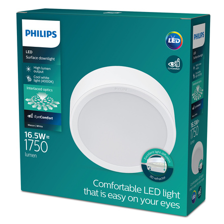 LED-Panel-Leuchte Aufbauleuchte LED 16.5W 1300lm 4000K Weiß Meson Philips