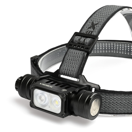 LED-Kopftaschenlampe 2 Lichtfarben 20W 2000lm 5000K Schwarz IP67 Videx