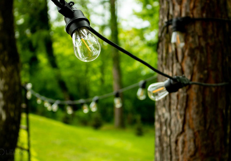 Garten Girlande Outdoor-Lichterkette 10m 10x E27 Glühbirnen 1W 2700K NARCI Lumiled