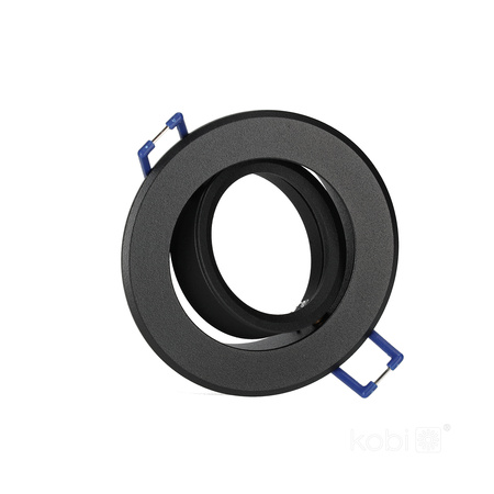 Flush-mounted GU10 Halogen Einbaustrahler Schwarz Rund Kobi