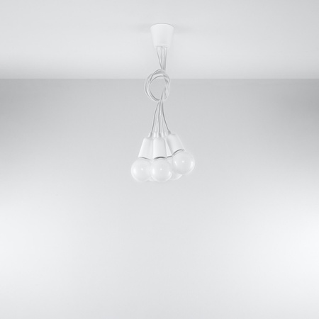 DIEGO LED-Pendelleuchte 5xE27 Ausleger Weiß SOLLUX