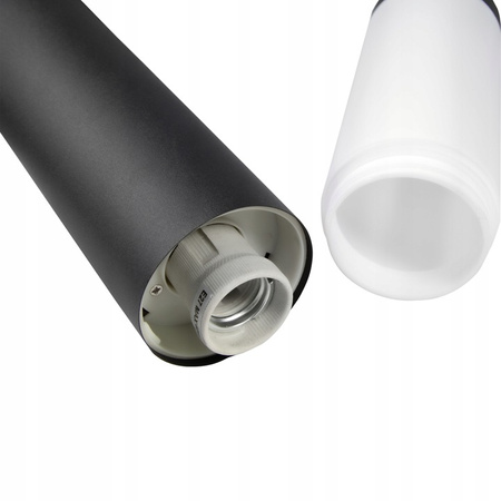 Außengartenlampe E27 BLACK POST 45 cm mit Bewegungs- und Dämmerungssensor