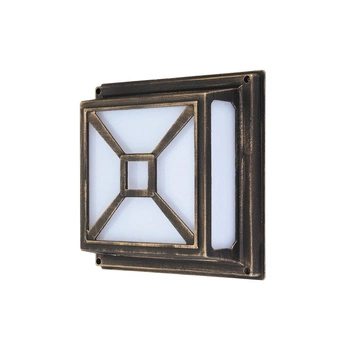 Gartenlampe LED Wandleuchte DARIUS 2xE27 IP54 Decke Quadratisch Antikgold RABALUX