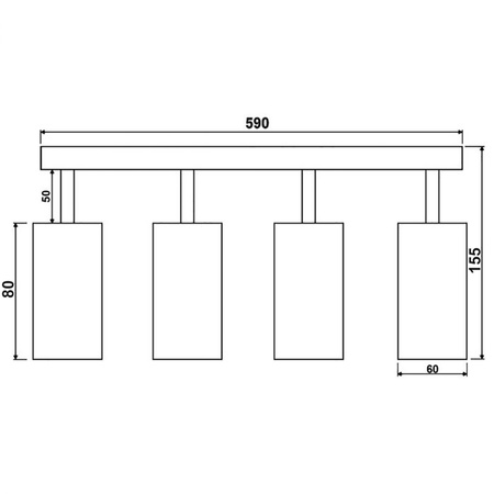 Spotlight Deckenleuchte 4xGU10 QUANTUS Beam Bar Weiß
