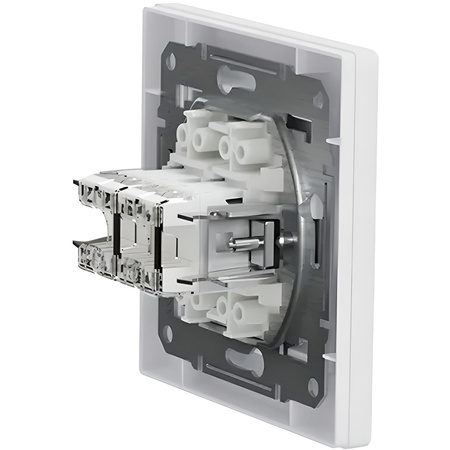 Doppelte Asphora-Computersteckdose 2x RJ45 Weiß