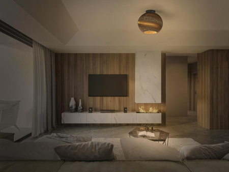 Dekorative Deckenleuchte E27 Pappe Braun Dekor Ledvance