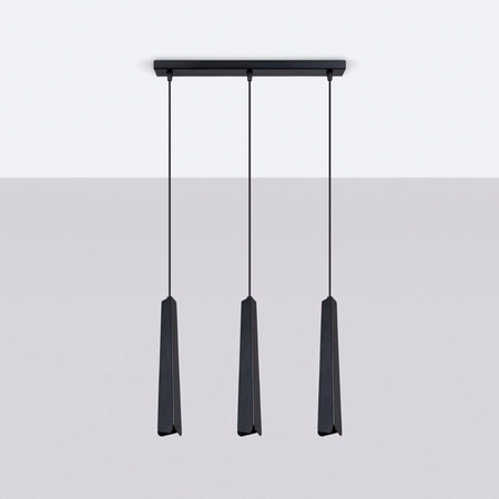 PRYSM 3L 3xG9 Schwarz Skandinavische Decke Pendelleuchte SOLLUX