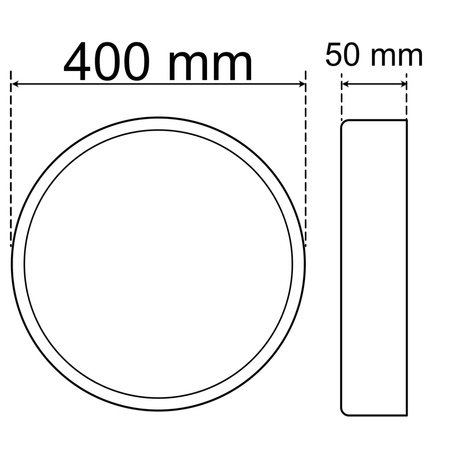 Plafond LED-Anbau-Deckenleuchte 36W 4000K CRI>85 HOUSTON Weiß 40cm