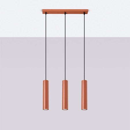 Decke Hängelampe Tuba Spot 3x GU10 Ocker Rot Lagos Ozean Grün SL.1491 Sollux