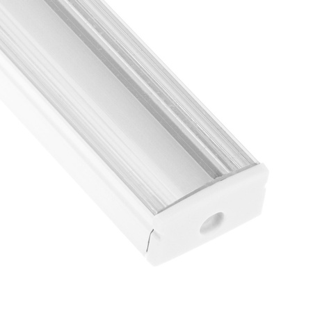 Aluminium LED-Profil KM36 mit Klarglasabdeckung und Endkappen, 1m Silber LUMILED