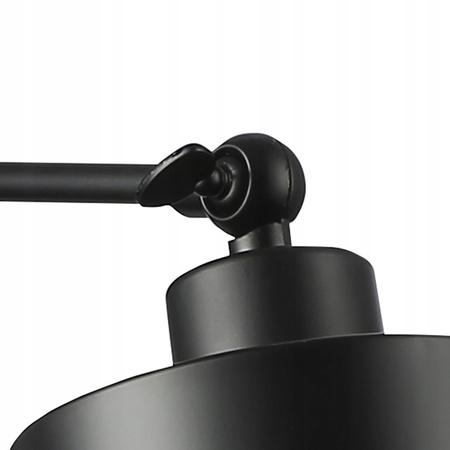 Wandsteckdose Aufbaulampe Beweglich E27 Schwarz Elza Masterled