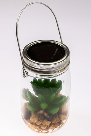 LED-Solar-Gartenlampe Hängeglas für den Garten 13,5cm VO1925 VOLTENO