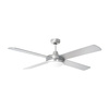 Deckenventilator 35W mit 2xE27-Lichtquelle und RF-Fernbedienung 4 Arme Silber 130 cm VT-6054-4 V-TAC