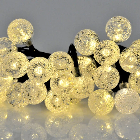 Garten SOLAR GIRLANDE DEKORATIVE Lichterkette 30 Kugeln 2700K Hitze GOLDLUX (Polux)