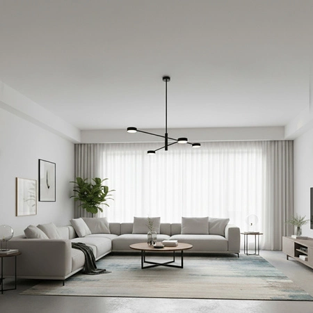 LED Pendelleuchte 4x GX53 Wall Schwarz OVILO LUMILED