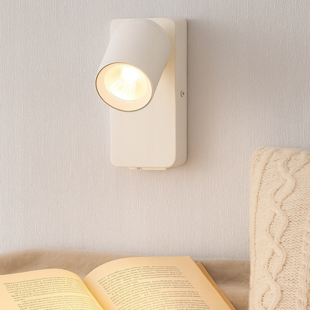 Wand Wandmontage Aufputz Leselampe GU10 USB Weiß Matt Timo Masterled