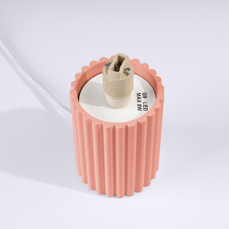 Tisch Tischlampe G9 Rund Orange Modern Matt Halo Sollux